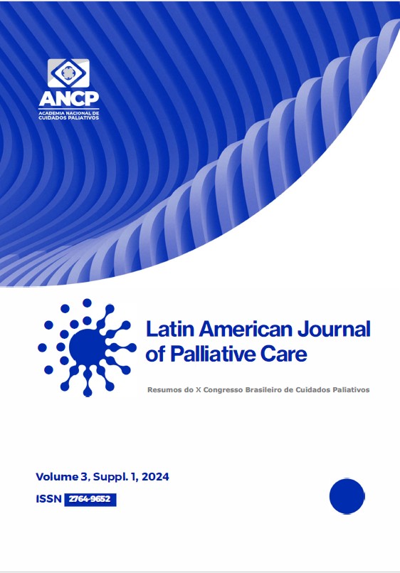					View Vol. 3 No. Suppl. 1 (2024): Resumos do Congresso Brasileiro de Cuidados Paliativos
				